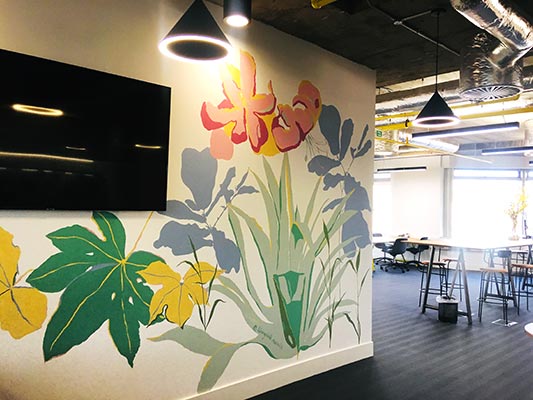 Living Wall Murals - Huddle Mural - detail