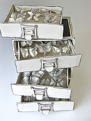 Butterfly Drawer Stack 5 by Katharine Morling