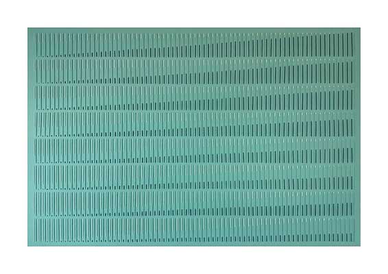 Cadence I by Ceren Muftuoglu - Hand stitched cotton yarn on acrylic painted cotton canvas