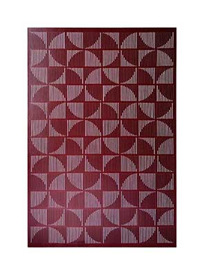 Pulse Field I by Ceren Muftuoglu - Hand stitched cotton yarn on acrylic painted cotton canvas